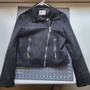 Vigoss Women's Charcoal Leather Jacket